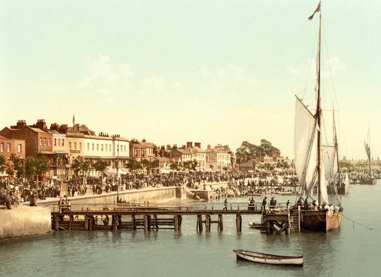 购物车游行，Southend（手工彩色照片） 作者 英语学校