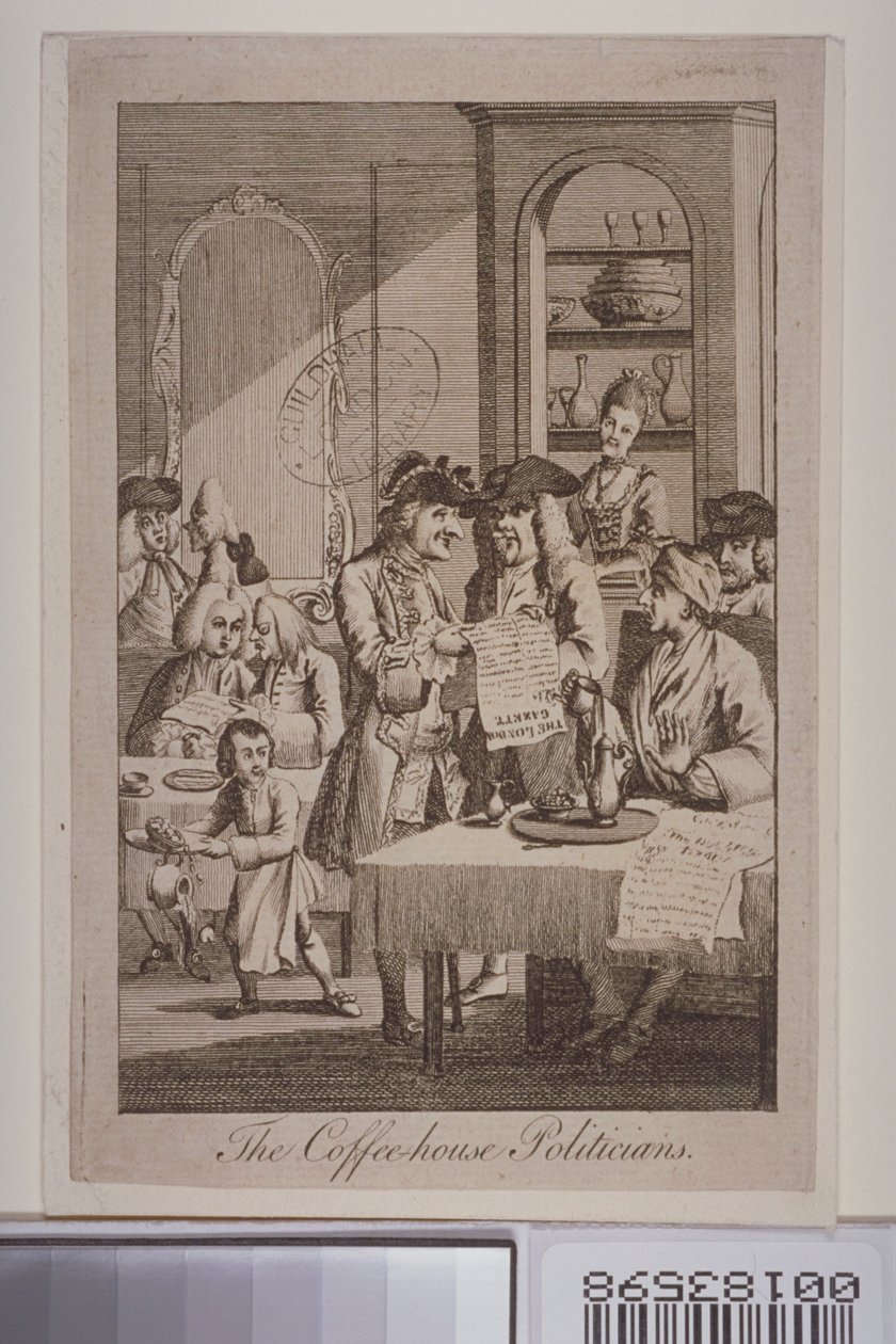 咖啡馆政治家，1772年 作者 英语学校