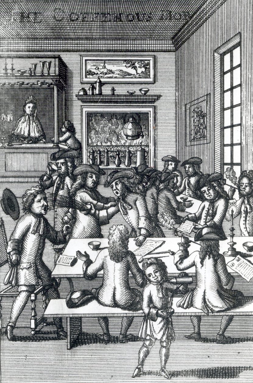 爱德华·沃德的咖啡馆暴徒，取自1710年的Vulgus Britannicus 作者 英语学校