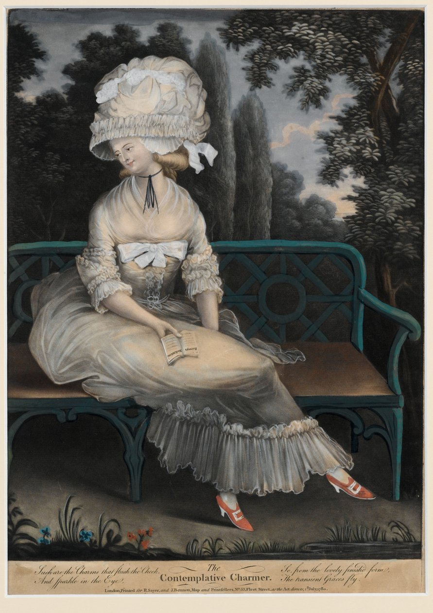The Contemplative Charmer，1780（手工色的mezzotint） 作者 英语学校