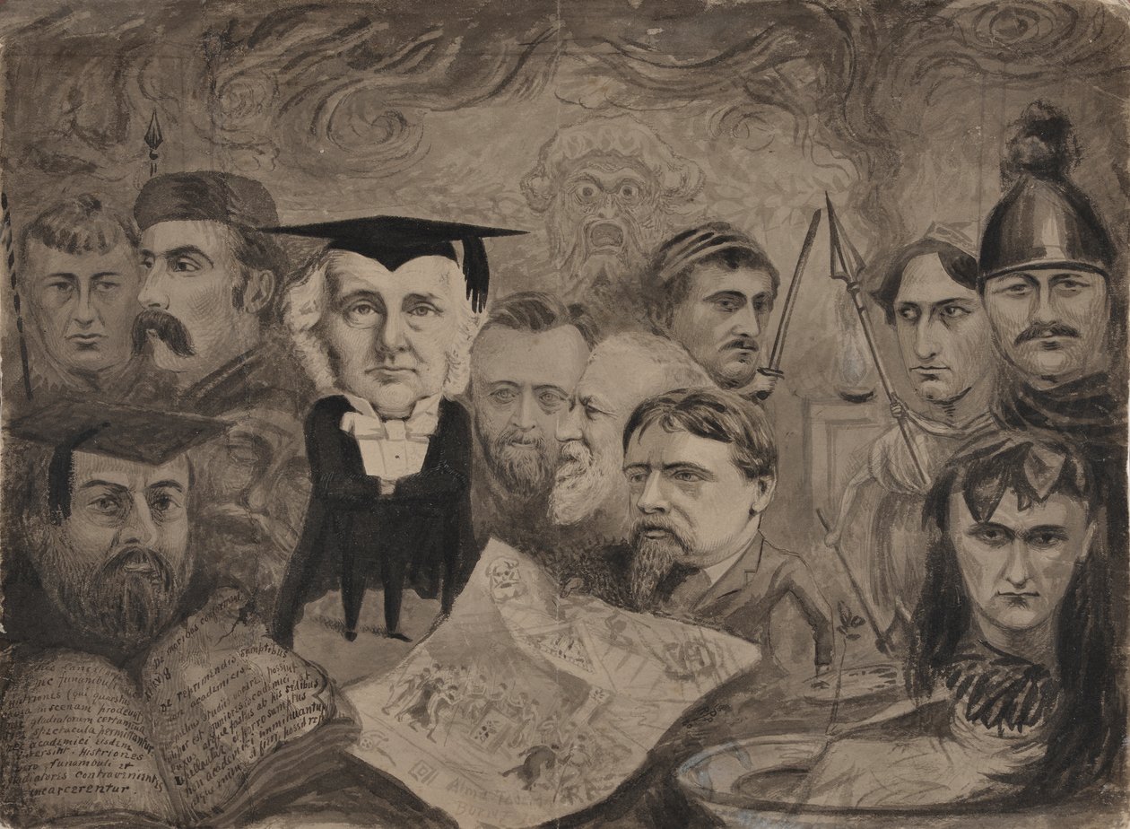 1880年牛津的戏剧（钢笔、墨水、灰水彩画） 作者 英语学校