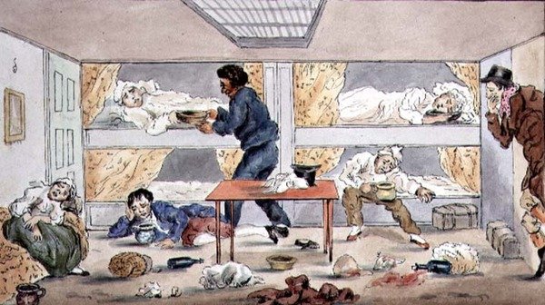 晕船的影响》，约1825年（纸上水彩笔墨）。 作者 英语学校