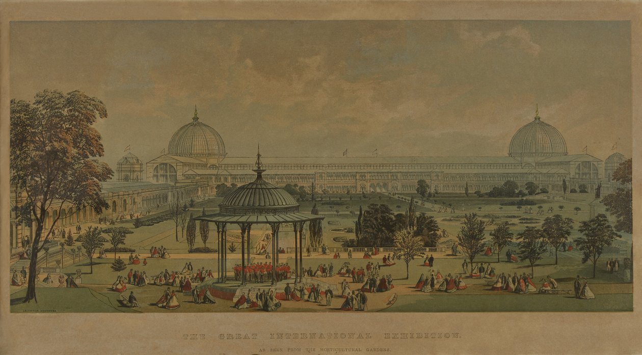 从园艺花园看的伟大的国际展览，1851年 作者 英语学校