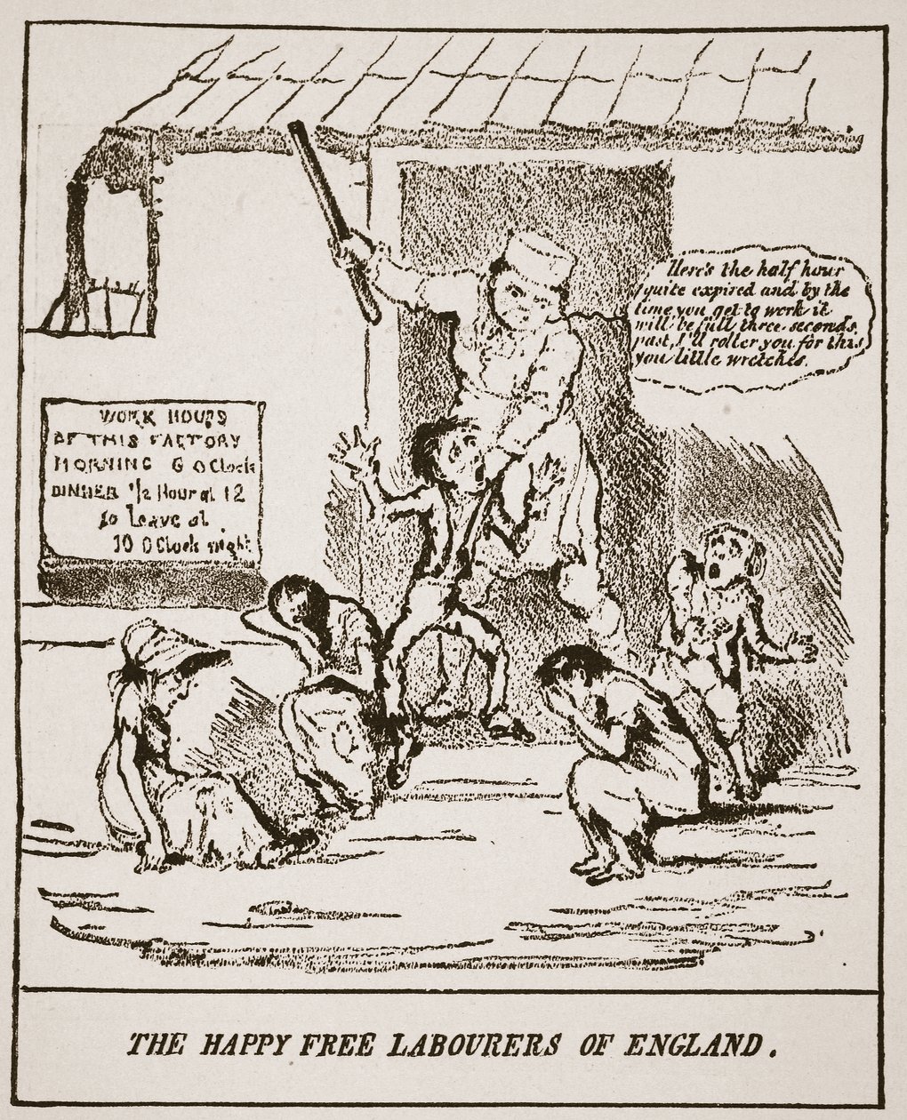 英国快乐自由劳动者，1833年出版的一本印刷品，英国教会的插图：HDM Spence-Jones的人民历史，酒吧。 c.1910（棕褐色照片） 作者 英语学校