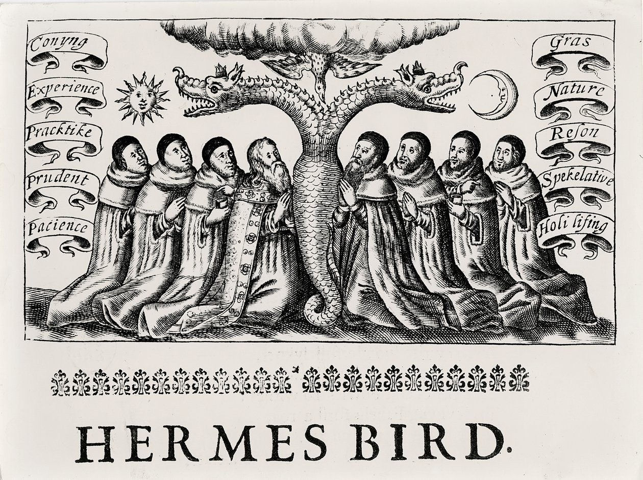 爱马仕鸟，来自Theatrum Chemicum，1652年 作者 英语学校