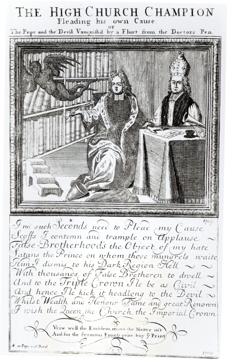 高教会冠军，恳求自己的事业，1709年 作者 英语学校