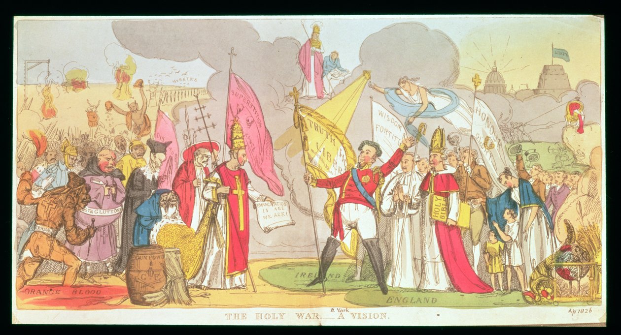圣战 -  1826年爱尔兰天主教解放斗争的讽刺性动画片 作者 英语学校