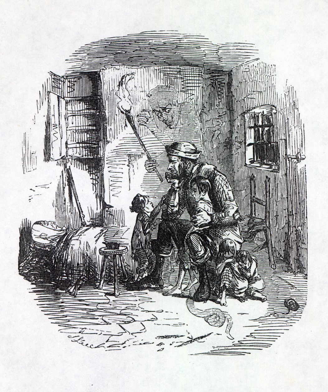 Rick-Burner的故乡，1844年的“Punch”插图 作者 英语学校