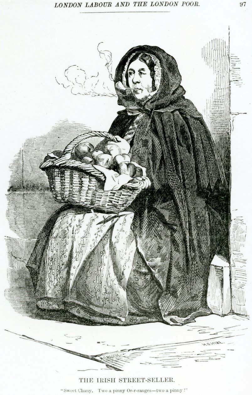 爱尔兰街头卖家，1840年 作者 英语学校