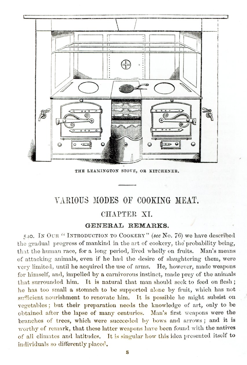 来自Isetella Mary Beeton（1836-65）的“Beeton家庭管理书”第十一章的Leamington Stove或Kitchener 作者 英语学校