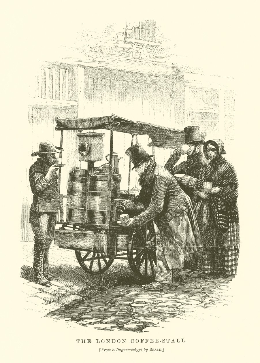 伦敦咖啡摊（雕刻） 作者 英语学校