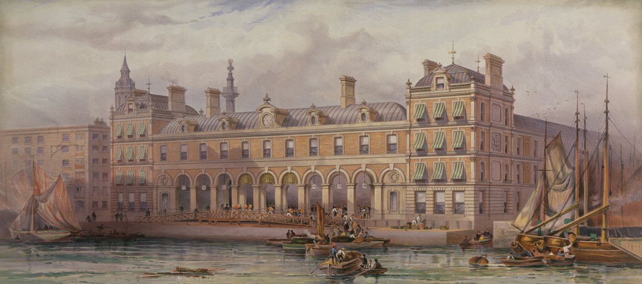 比林斯盖特的伦敦鱼市，1877年7月20日 作者 英语学校