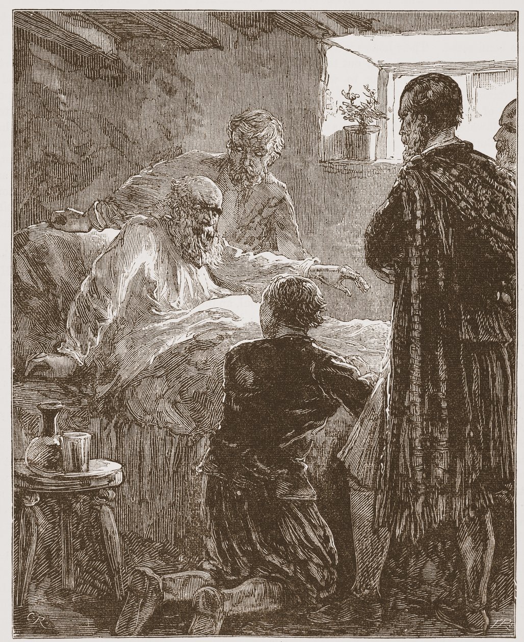 The Old Covenanters Last Sermon，James Aitken Wylie（1808-1890），酒吧的新教历史插图。 1878年 作者 英语学校