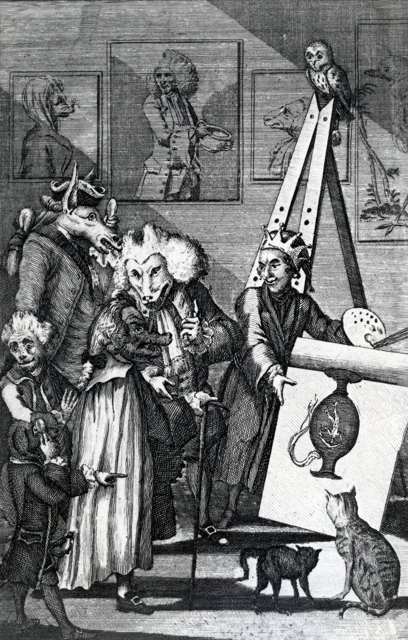 画家将他的照片提交给鉴赏家和古董考试，1774年 作者 英语学校