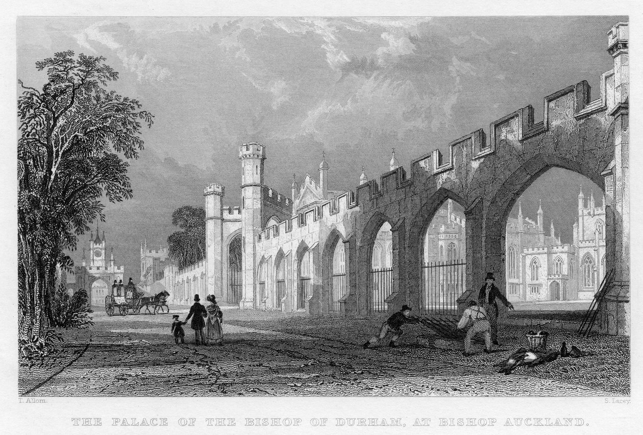 达勒姆主教宫，位于奥克兰主教，1833年 作者 英语学校