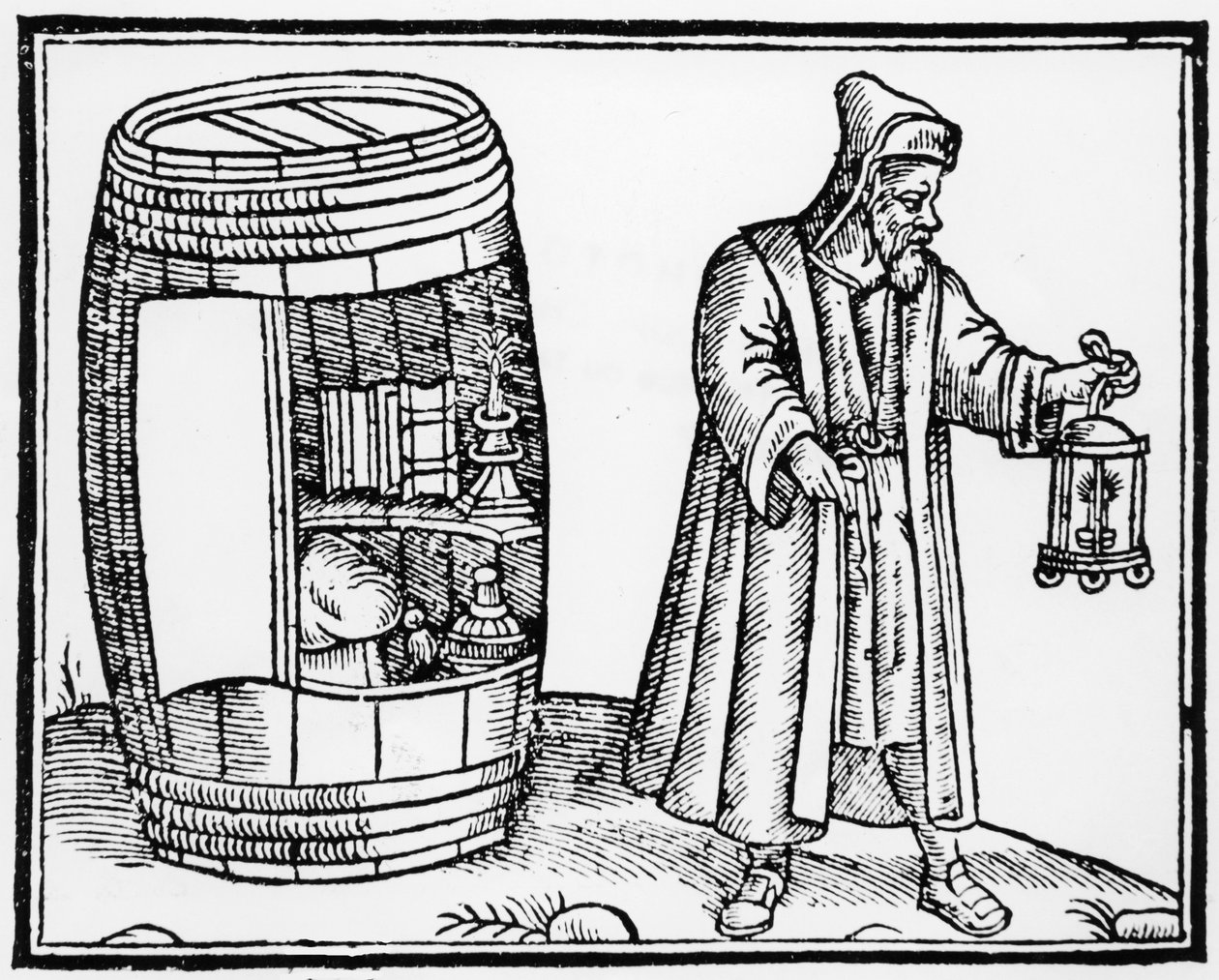 The Philosopher Diogenes searches for an honest man in the City of London with his Lantern 作者 英语学校