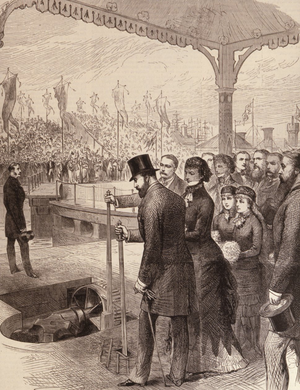 1881年9月17日，威尔士亲王在利物浦开设新北码头，来自伦敦新闻画报 作者 英语学校
