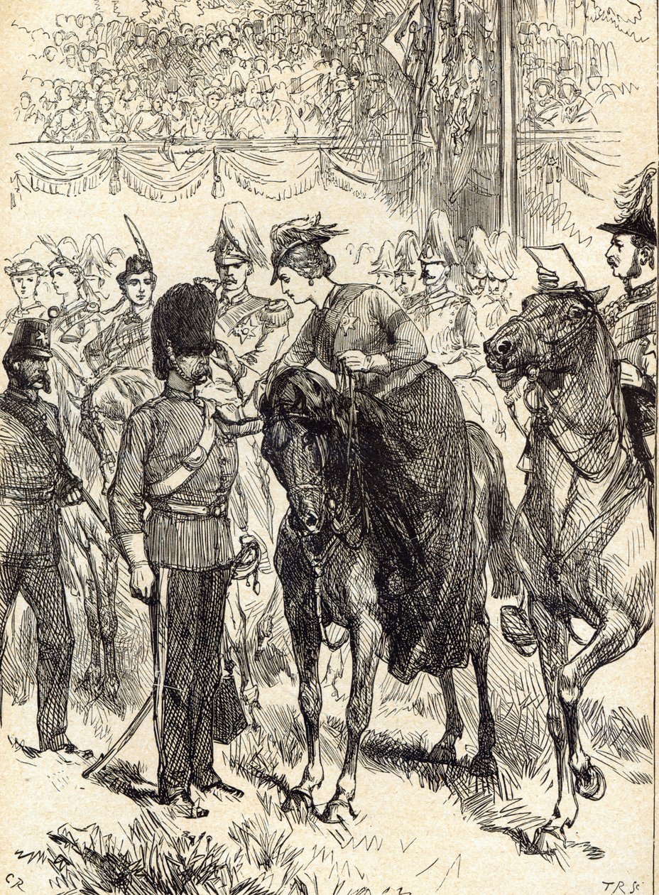 女王在海德公园分发Victoria Crosses 作者 英语学校