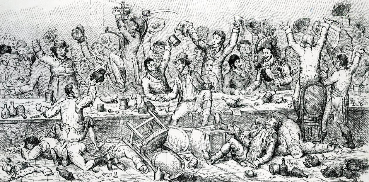 改革者晚餐，从讽刺作家采取的例证，1809年 作者 英语学校