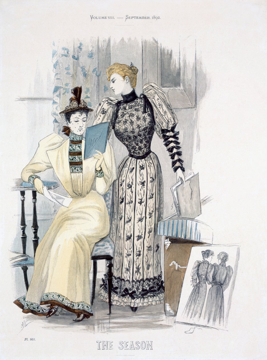 The Season，1892年9月为女王设计的时装板块 作者 英语学校