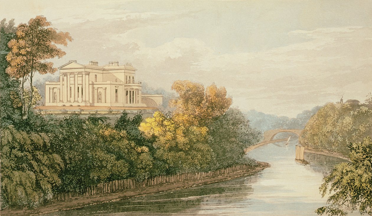 来自Ackermanns艺术资料库的GB Greenough Esq。，Regents Park的座位，发表于c.1826 作者 英语学校