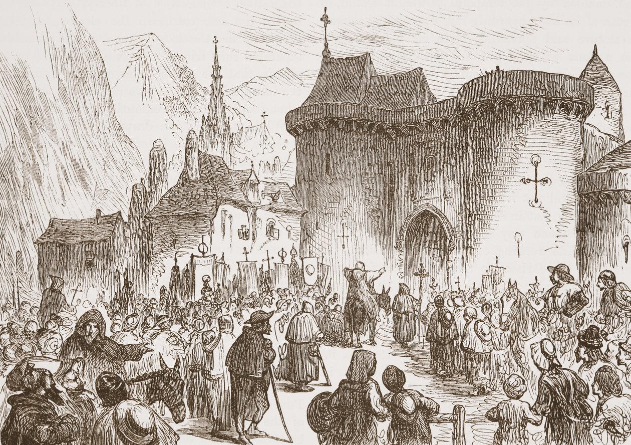 日内瓦之门的假朝圣者，詹姆斯艾特肯Wylie（1808-1890），酒吧的新教历史插图。 1878年 作者 英语学校