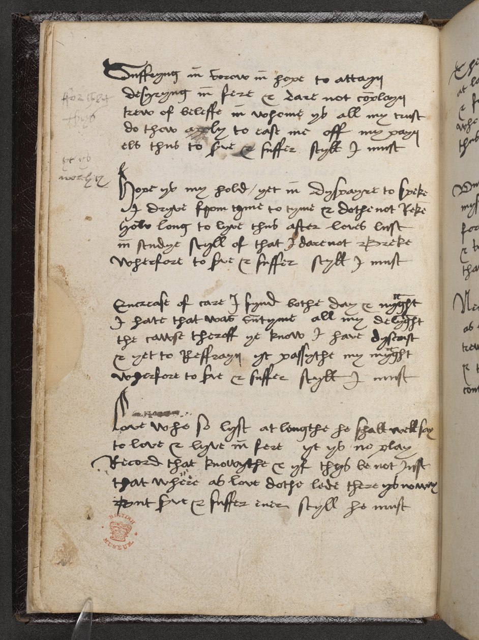 谢尔敦谚语，摘自《德文郡手稿》，Add MS 17492，f.6v（纸张上的钢笔和墨水） 作者 英语学校