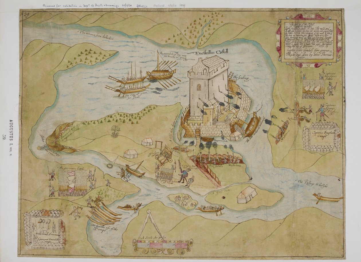 埃尼斯基林城堡之围（纸上水墨钢笔画） 作者 英语学校