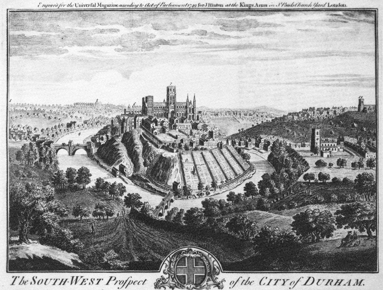 达勒姆市的西南景观，大约1600年 作者 英语学校