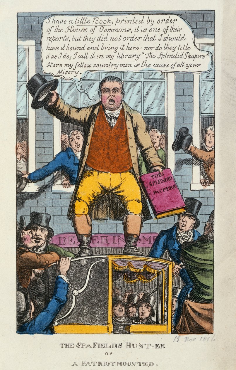 The Spa Fields Hunt-er或爱国者装，1816年（颜色eching） 作者 英语学校