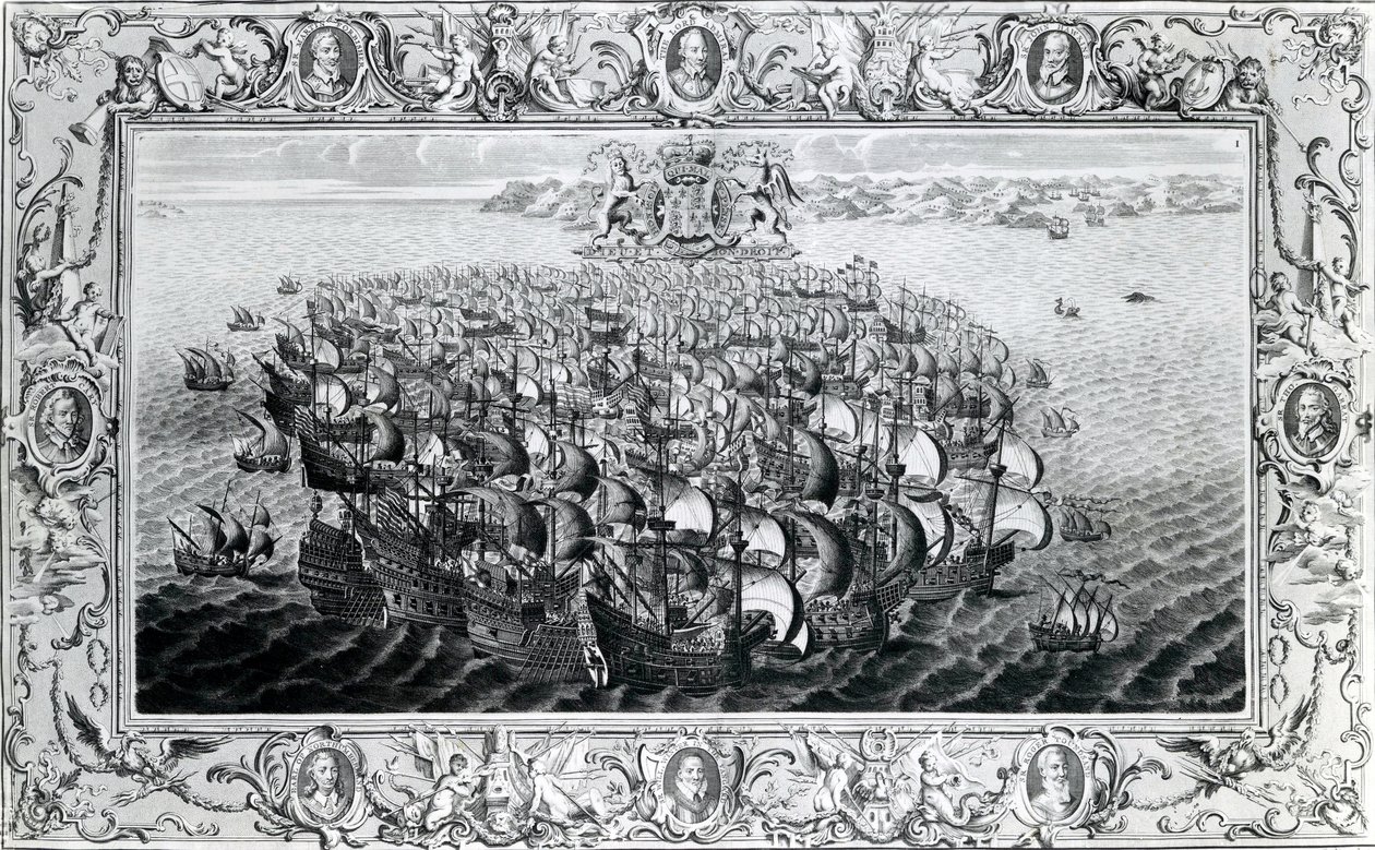 西班牙无敌舰队，由John Pine出版，1739年 作者 英语学校