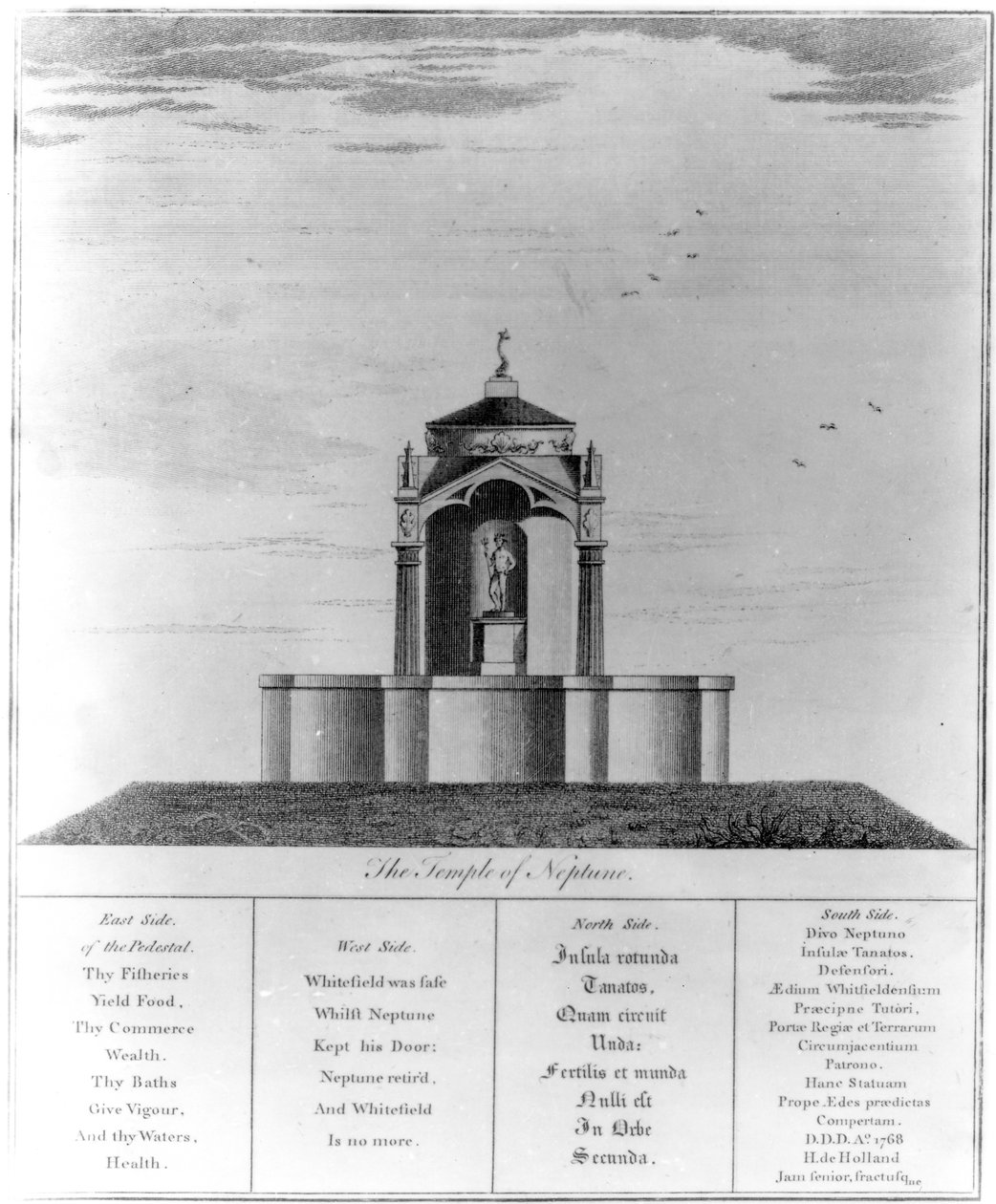 1768年，在萨尼特岛的金斯盖特海王星神庙 作者 英语学校