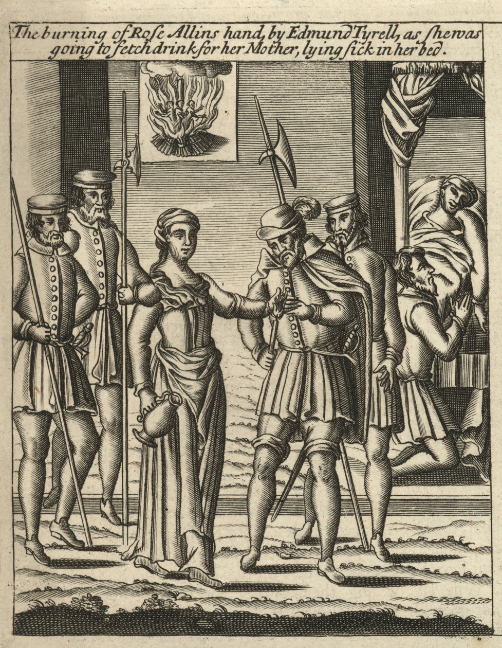 埃德蒙-泰莱尔创作的《焚烧罗斯-阿林斯之手》（雕刻） 作者 英语学校