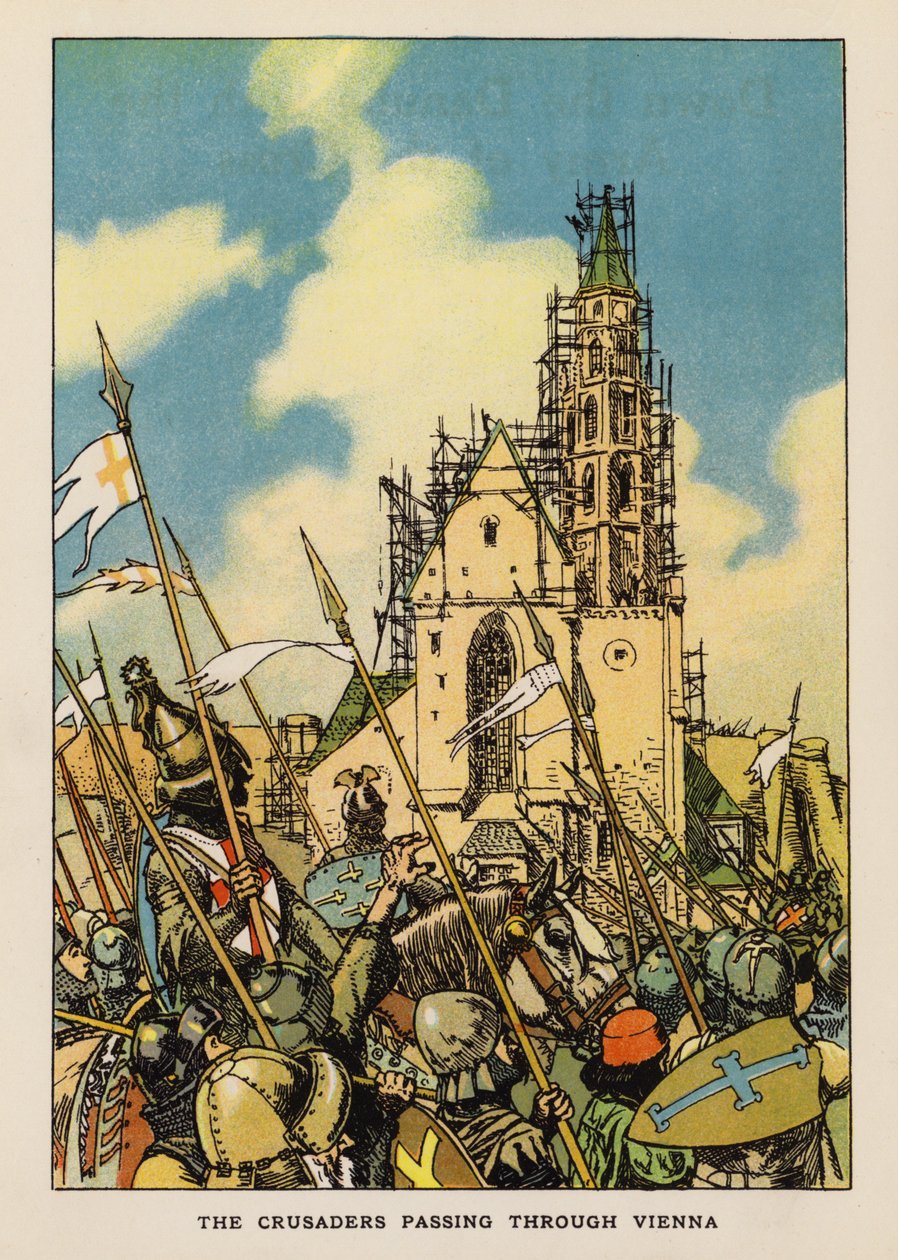 穿越维也纳的十字军（彩色石版画） 作者 英语学校