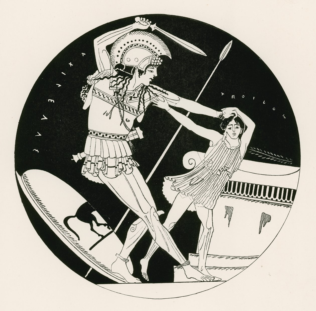 特洛伊罗斯之死（雕刻） 作者 英语学校