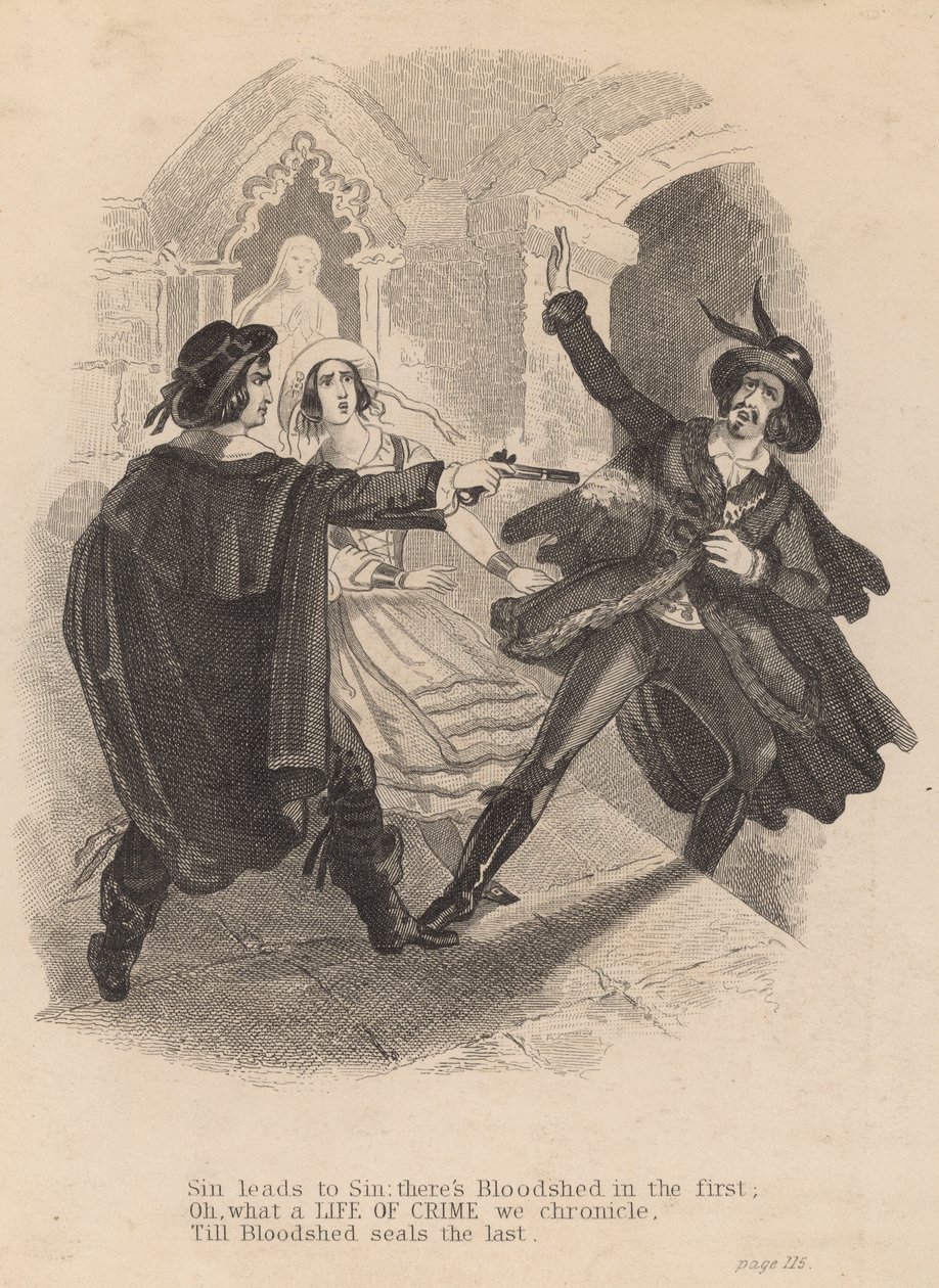 弗雷德里克-乔治-曼宁和玛丽-曼宁谋杀帕特里克-奥康纳（雕刻） 作者 英语学校