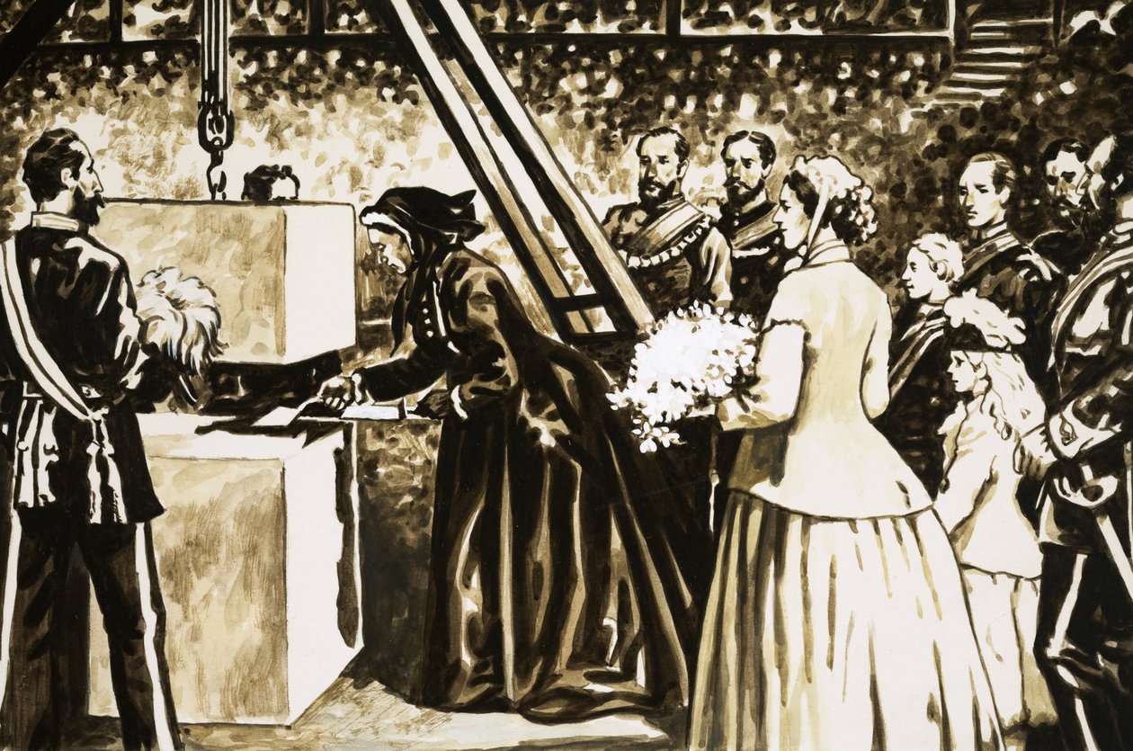 1871 年，年迈的维多利亚女王为阿尔伯特音乐厅揭幕 作者 英语学校