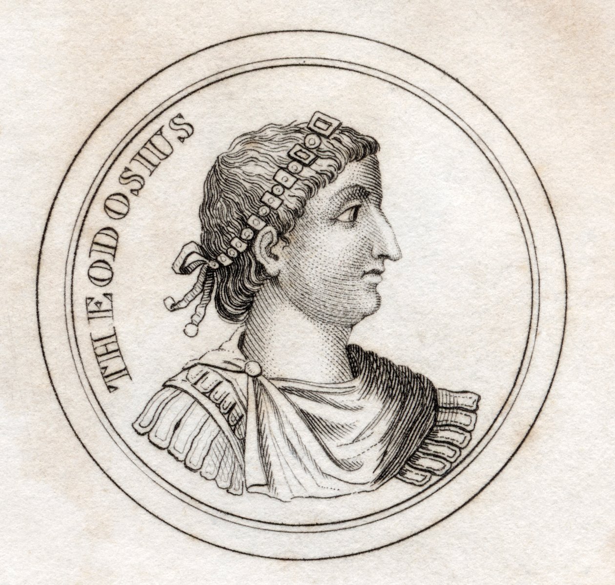 Theodosius the Great，来自&39;Crabb&39;s Historical Dictionary&39;，于1825年出版 作者 英语学校