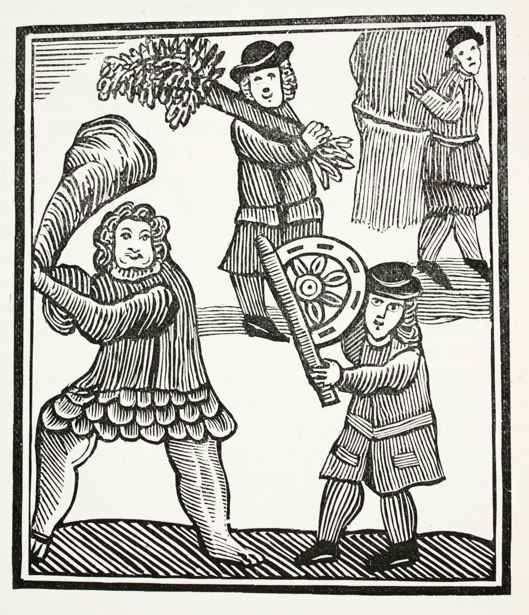 Thomas Hickathrift，来自18世纪Chap书籍的插图，约翰阿什顿，酒吧。 1882年 作者 英语学校