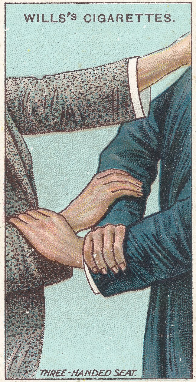 三重座位，1913年来自Willss Cigarettes卡的First Aid系列的第21号 作者 英语学校