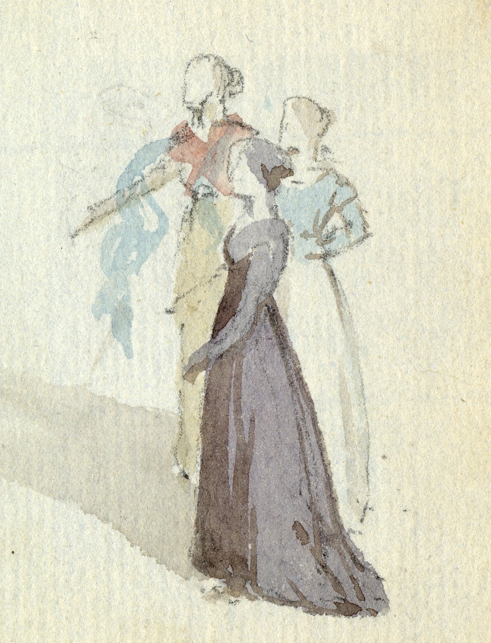 三个女人，1825年（纸上写着） 作者 英语学校