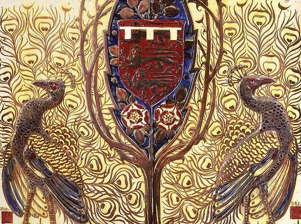 瓷砖，皮尔金顿皇家兰开斯特陶器，成立于1892年（陶瓷）。 作者 英语学校