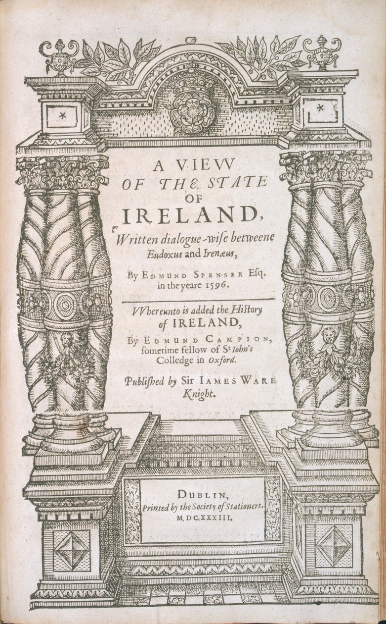 1633年，Irelande州和Irelande历史观的标题页 作者 英语学校