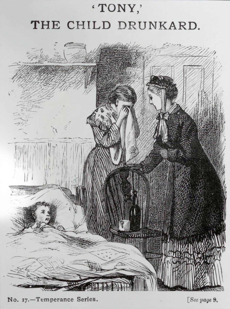 托尼，孩子醉汉，1860年 作者 英语学校