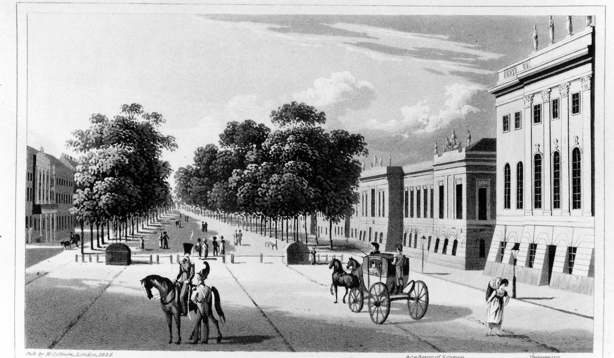 来自圣彼得堡的Unter den Linden：出自1838年出版的AB Granville的“资本之旅” 作者 英语学校