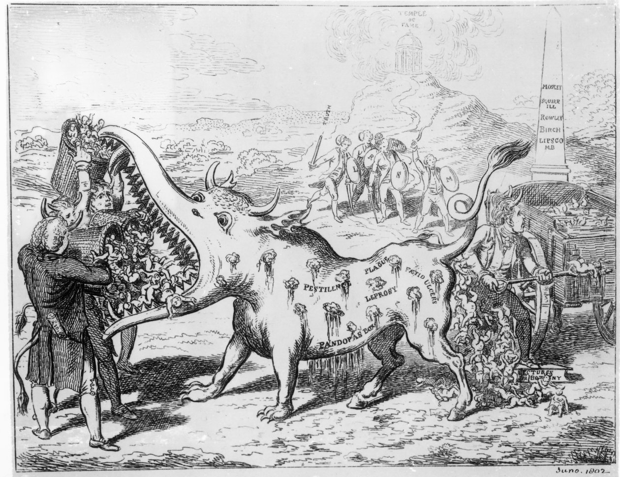 疫苗接种，由JLStuart出版，1802年 作者 英语学校