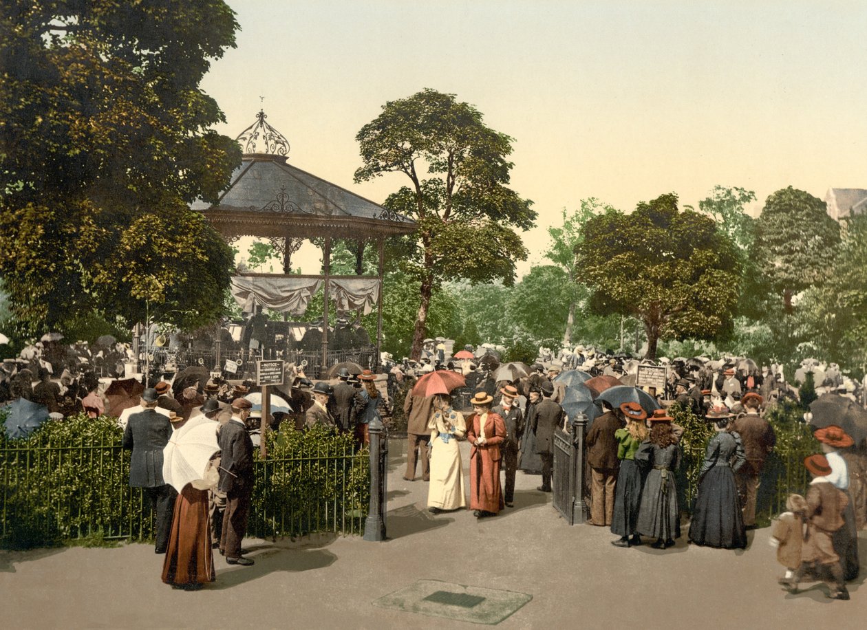哈罗盖特山谷花园，出版于 1900 年（彩色印刷）。1900 年（彩色印刷版） 作者 英语学校