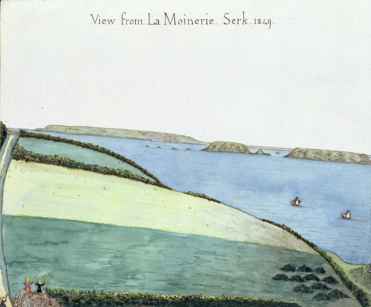 查看来自La Moinerie，Serk，1849年（纸上的wc） 作者 英语学校