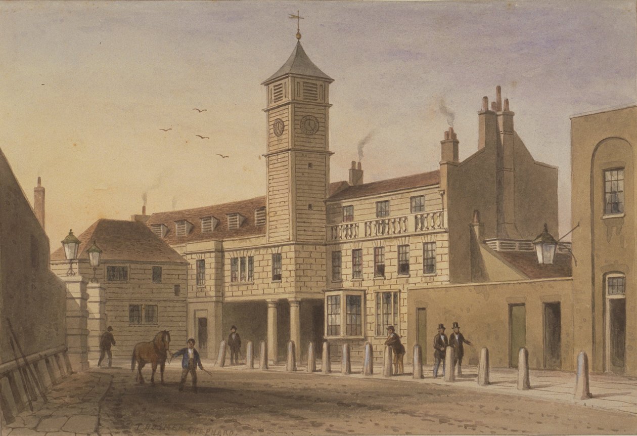 1846年Tooley街桥院的桥房看法（纸上的wc） 作者 英语学校