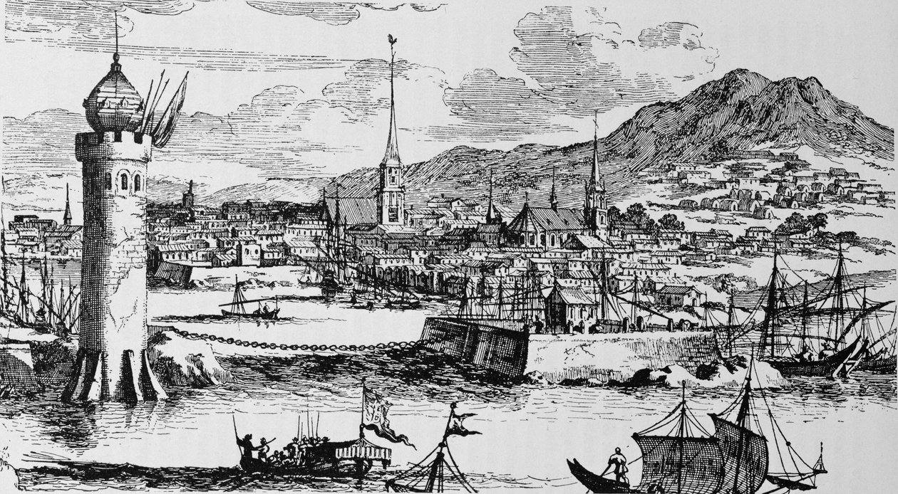哈瓦那的视图，来自“美国的叙事与批评史”，由Justin Winsor编辑，1886年伦敦 作者 英语学校